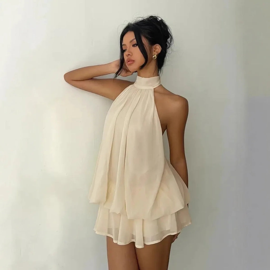 Vestido Mila Halter Espalda Descubierta