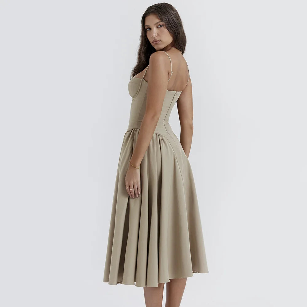 Vestido midi plisado