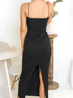 Vestido largo fruncido
