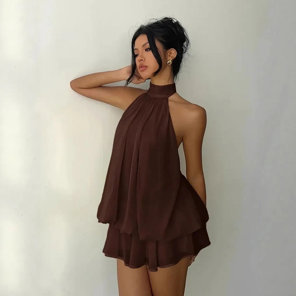 Vestido Mila Halter Espalda Descubierta