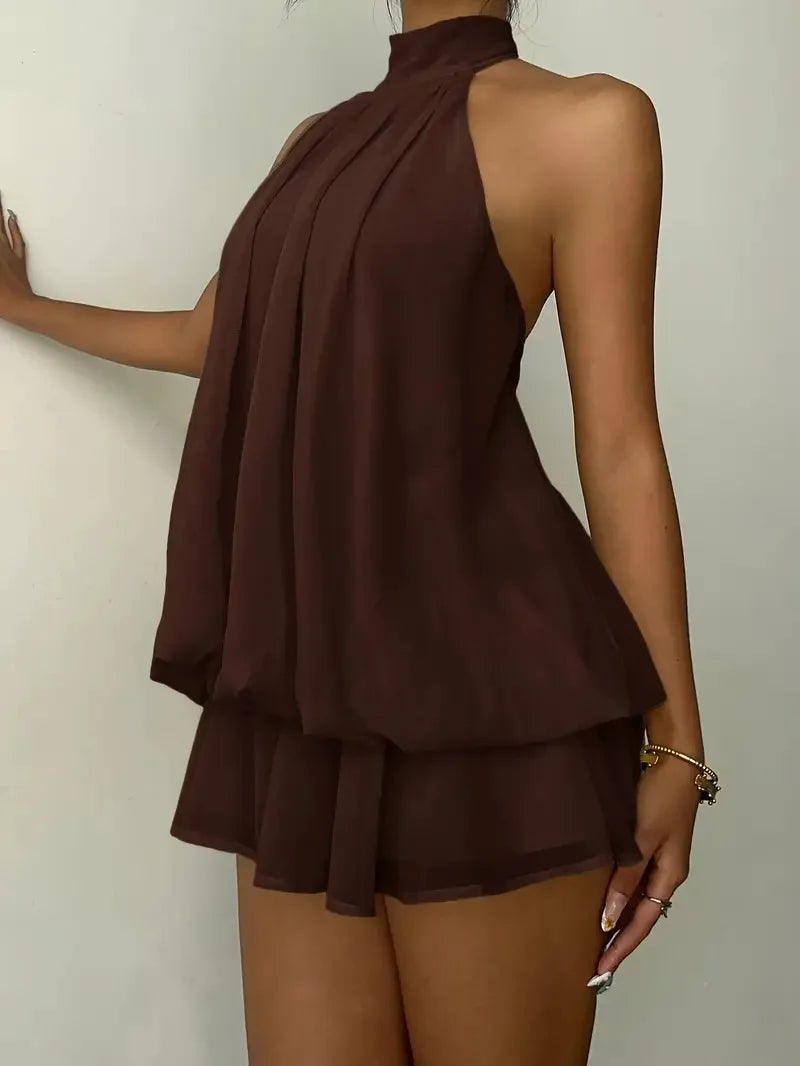 Vestido Mila Halter Espalda Descubierta