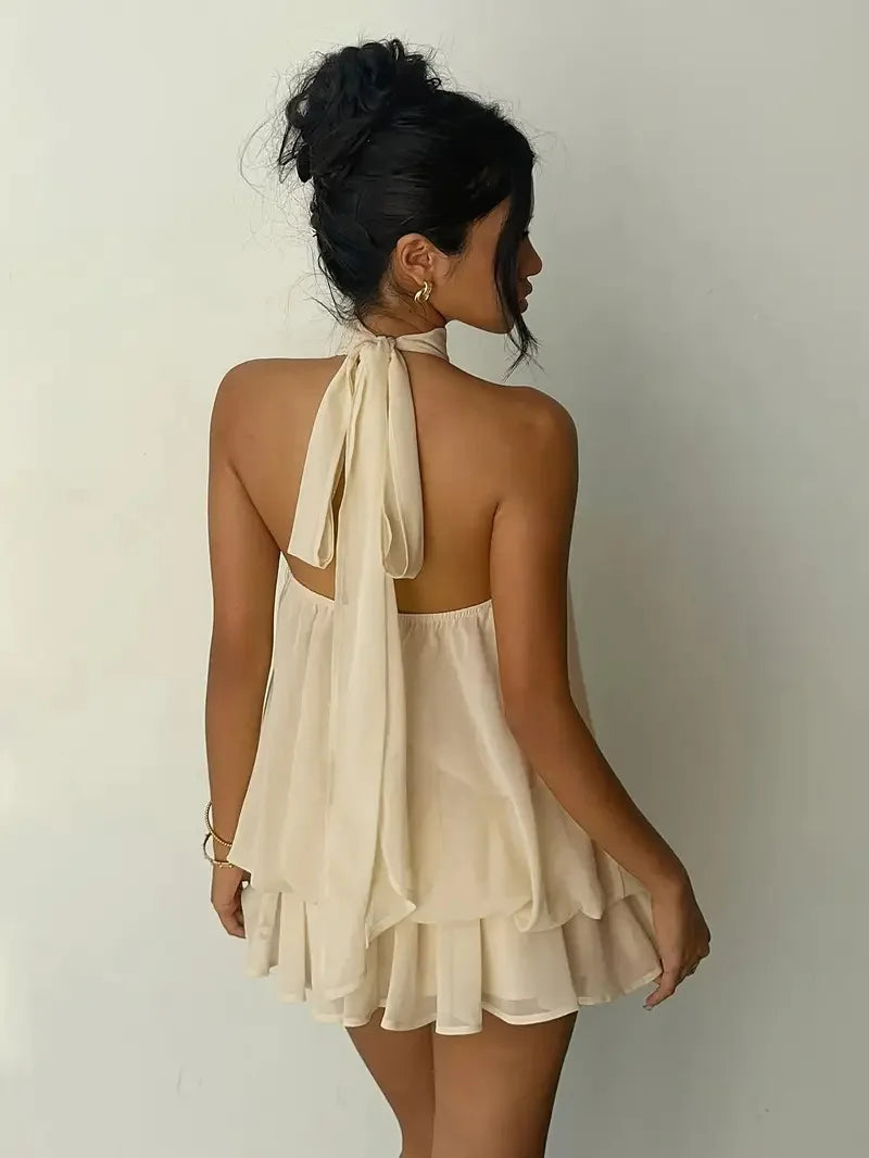 Vestido Mila Halter Espalda Descubierta