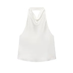 Top halter satinado