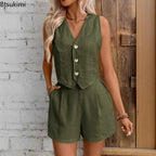 Conjunto chaleco y shorts
