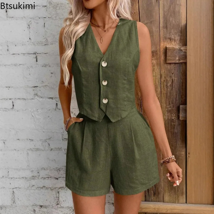 Conjunto chaleco y shorts