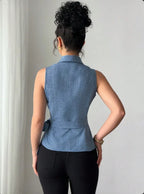 Chaleco camisero con lazo