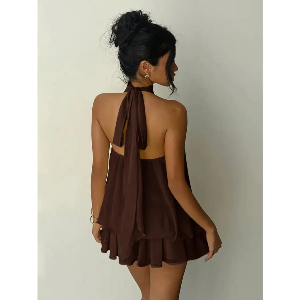 Vestido Mila Halter Espalda Descubierta