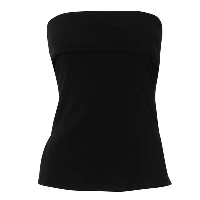 Top bandeau fruncido