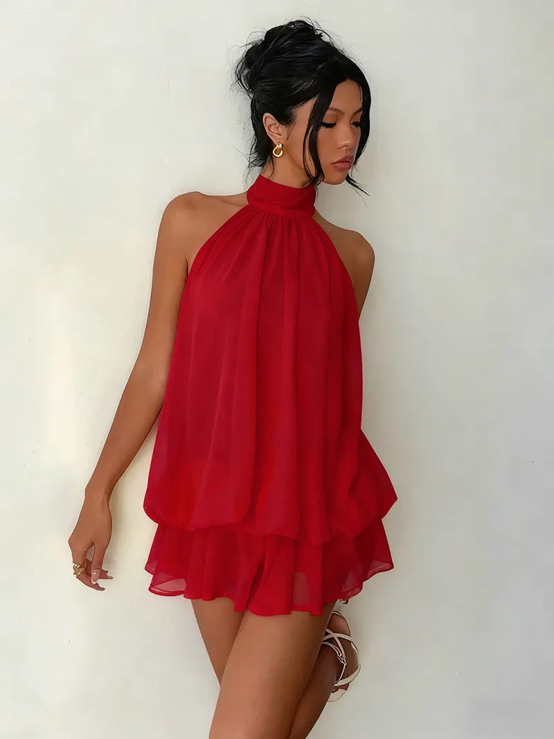 Vestido Mila Halter Espalda Descubierta
