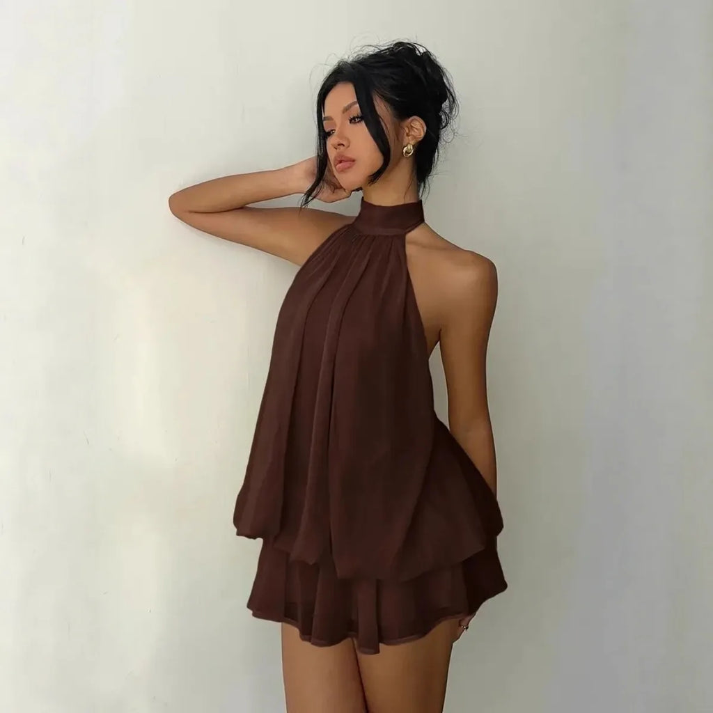 Vestido Mila Halter Espalda Descubierta