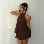 Vestido Mila Halter Espalda Descubierta