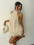 Vestido Mila Halter Espalda Descubierta