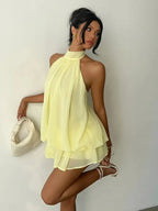 Vestido Mila Halter Espalda Descubierta