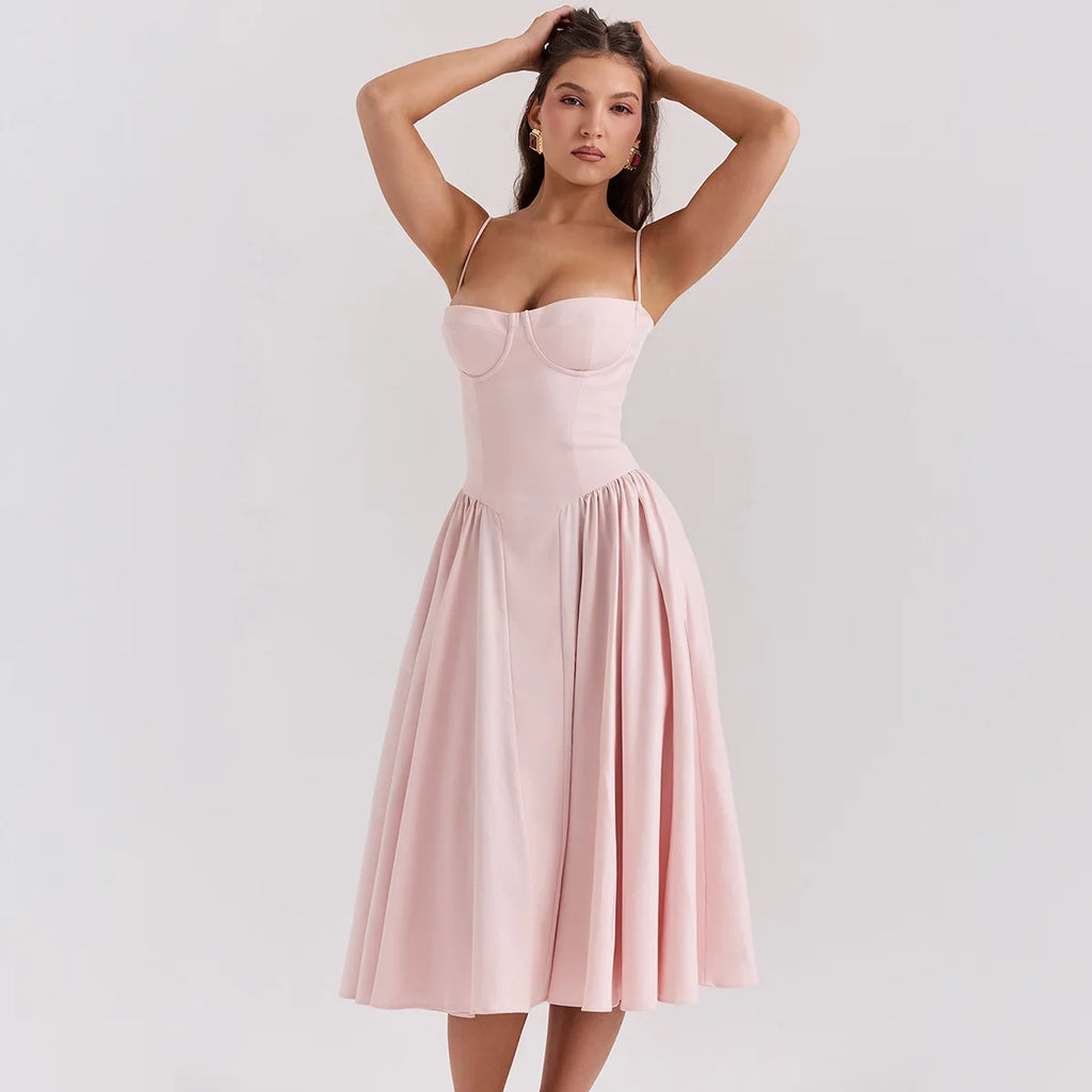 Vestido midi plisado