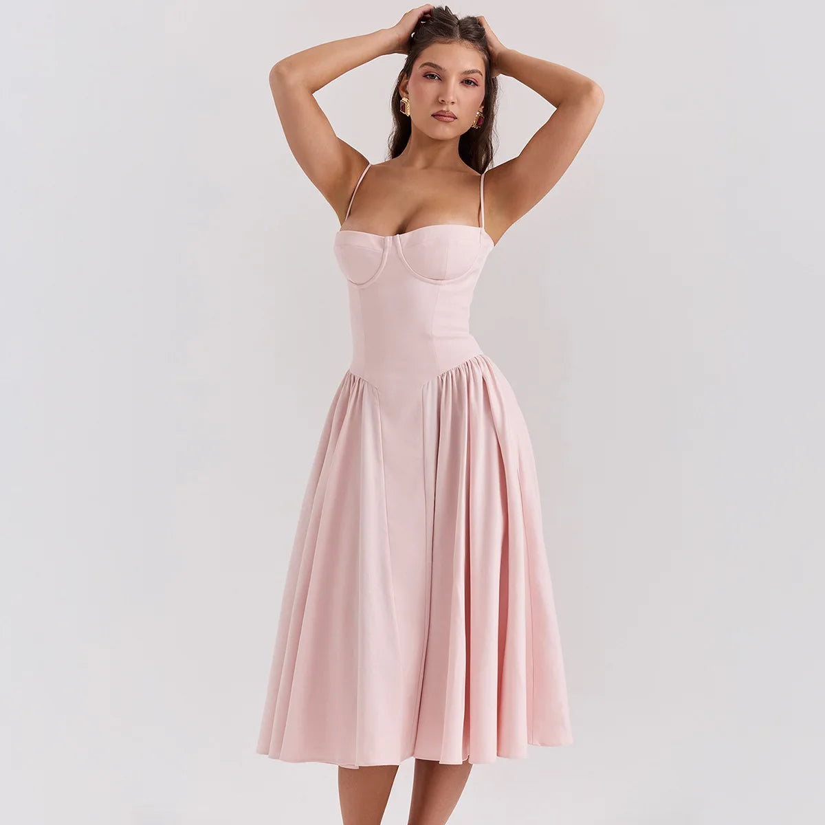 Vestido midi plisado