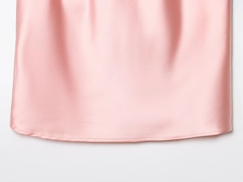 Top halter satinado
