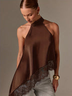Top halter asimétrico