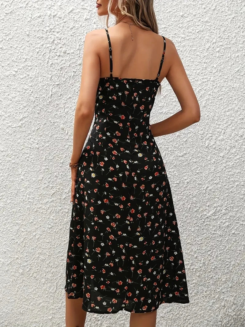 Vestido midi estampado