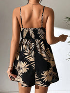 Vestido corto estampado hombros descubiertos