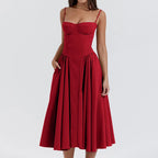 Vestido midi plisado