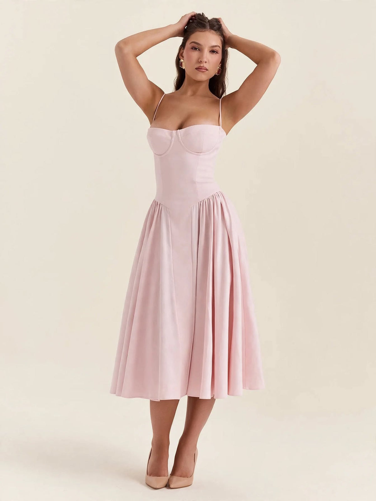 Vestido midi plisado