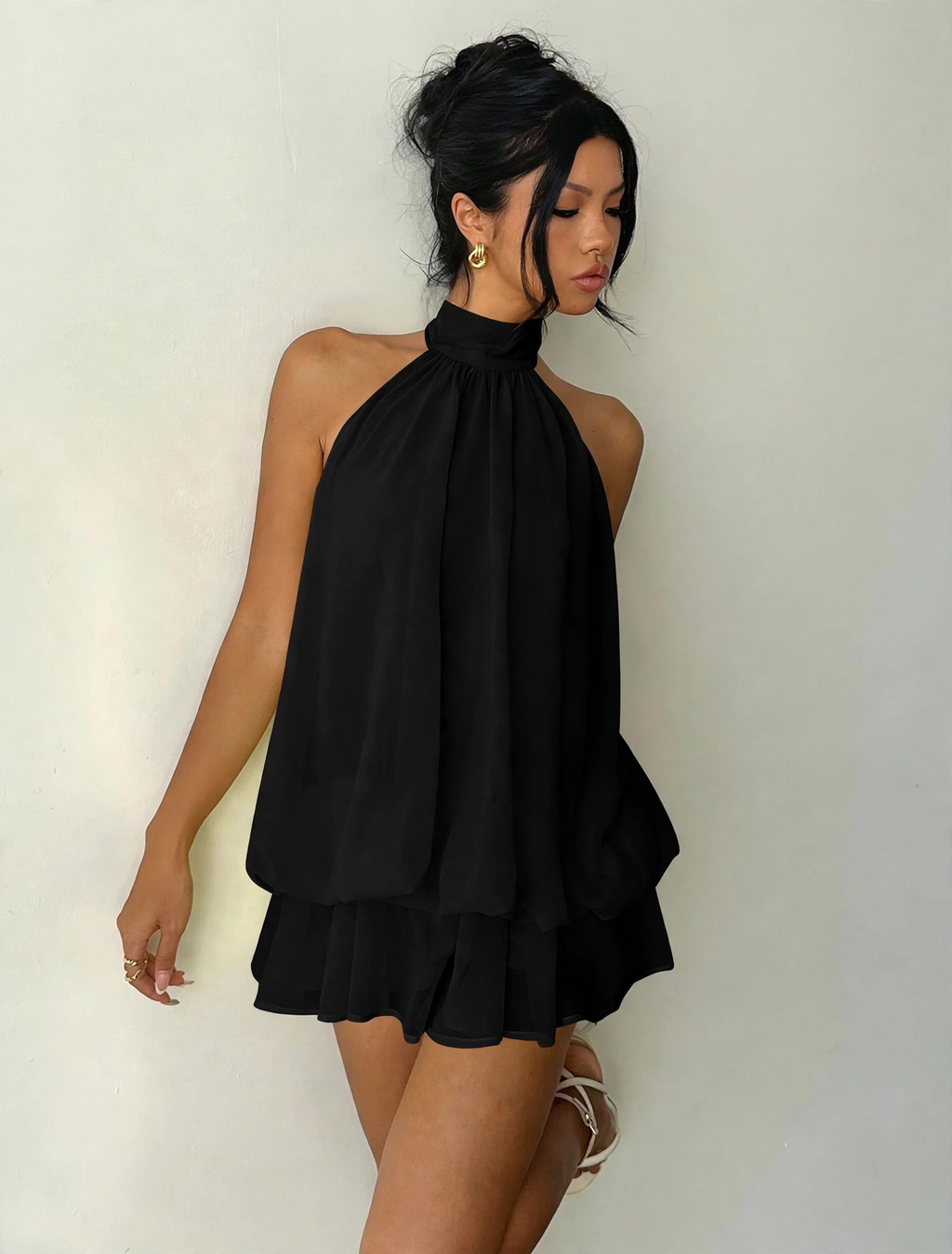 Vestido Mila Halter Espalda Descubierta