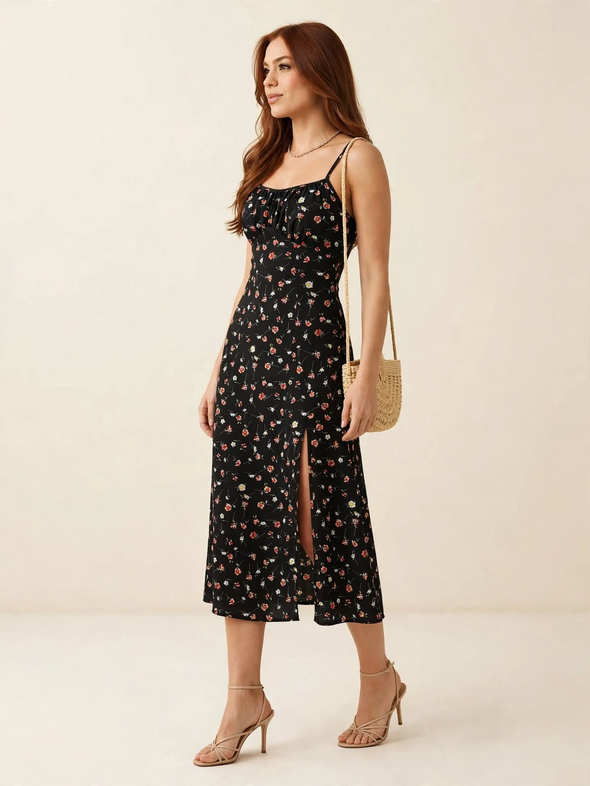 Vestido midi estampado