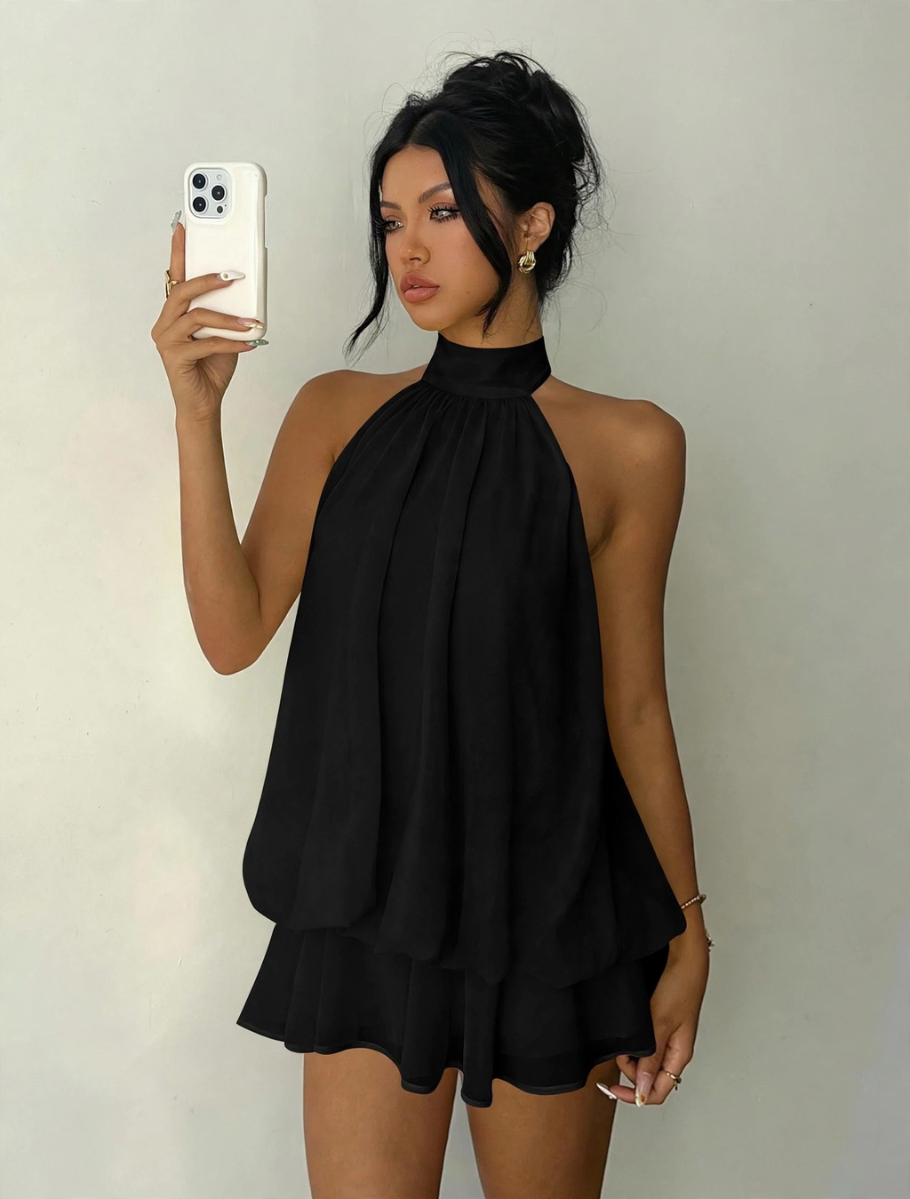 Vestido Mila Halter Espalda Descubierta